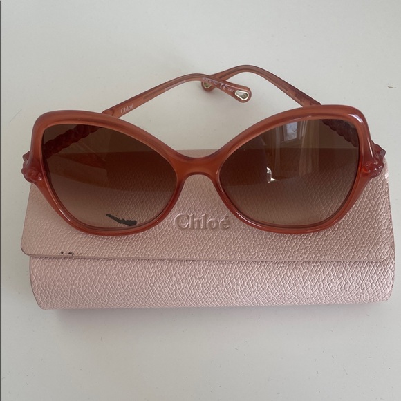 Chloe Accessories - Chloe Sunglasses - Warm Red Frame